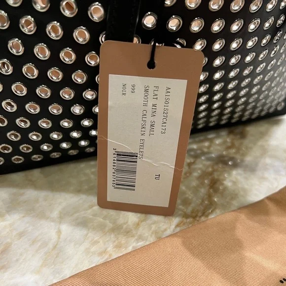 ALAÏA Mina Small perforated leather tote bag - Picture 12 of 14